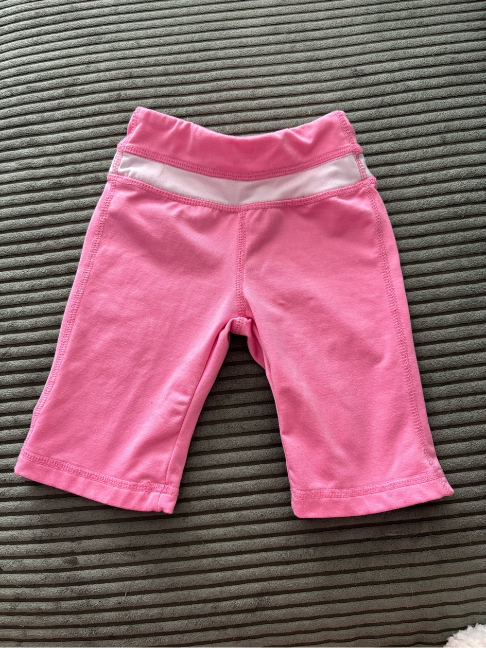 Vintage Baby Girls' Y2K Pink Capri Leggings with Contrast Waistband please mum